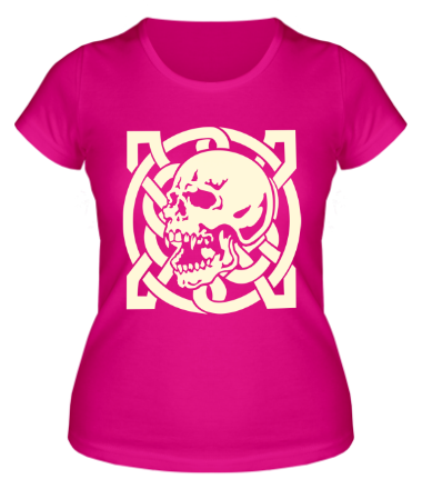Женская футболка Череп с кельтским узором (свет)