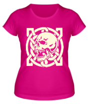 Женская футболка Череп с кельтским узором (свет) фото