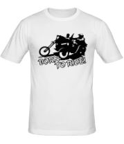 Мужская футболка Born to ride (байкеры) фото