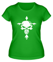 Женская футболка Череп с крестом фото