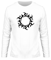 Мужская футболка длинный рукав Солнце узор фото