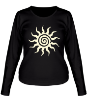 Женская футболка длинный рукав Солнышко фото
