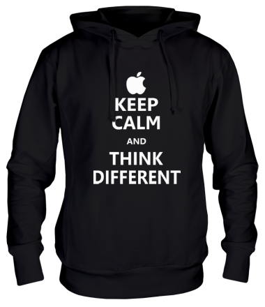 Толстовка худи Keep calm and think different