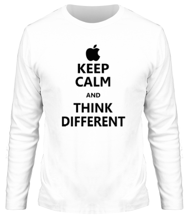 Мужская футболка длинный рукав Keep calm and think different