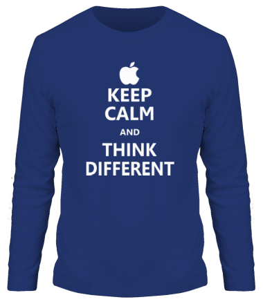 Мужская футболка длинный рукав Keep calm and think different
