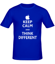 Мужская футболка Keep calm and think different фото