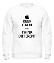 Толстовка без капюшона Keep calm and think different