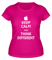 Женская футболка Keep calm and think different