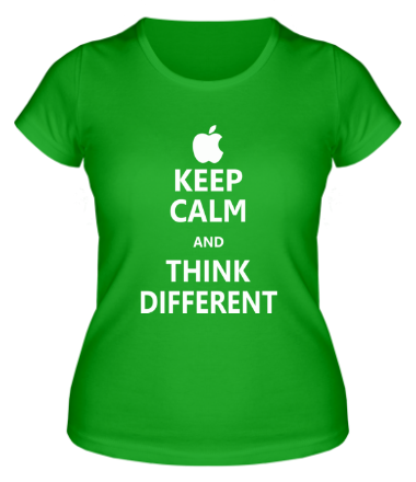Женская футболка Keep calm and think different