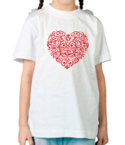 Детская футболка Сердце узор фото