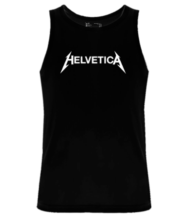 Мужская майка Helvetica Metallica