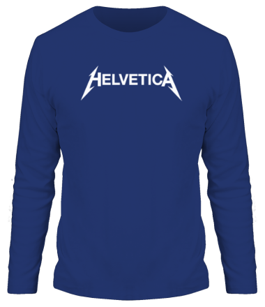 Мужская футболка длинный рукав Helvetica Metallica