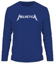 Мужская футболка длинный рукав Helvetica Metallica фото
