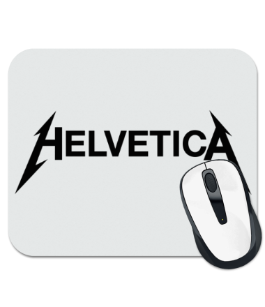 Коврик для мыши Helvetica Metallica