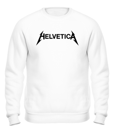 Толстовка без капюшона Helvetica Metallica