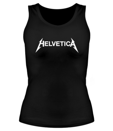 Женская майка борцовка Helvetica Metallica