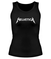 Женская майка борцовка Helvetica Metallica фото