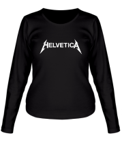 Женская футболка длинный рукав Helvetica Metallica фото