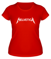 Женская футболка Helvetica Metallica фото