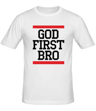 Мужская футболка God first bro