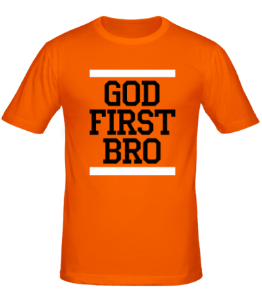 Мужская футболка God first bro