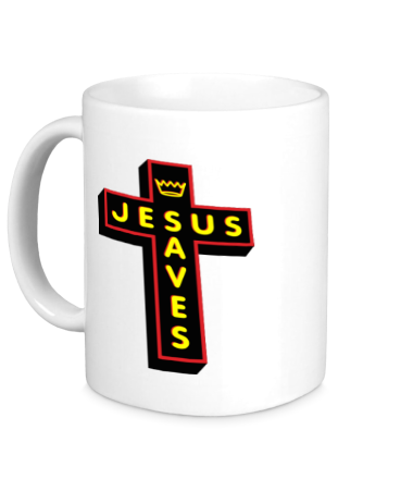Кружка Jesus Saves_3D