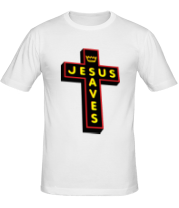 Мужская футболка Jesus Saves_3D фото