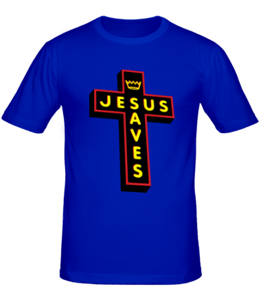 Мужская футболка Jesus Saves_3D