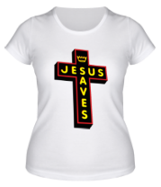 Женская футболка Jesus Saves_3D фото