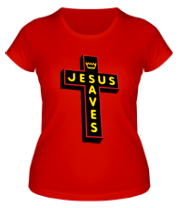 Женская футболка Jesus Saves_3D фото