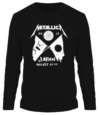 Мужская футболка длинный рукав Metallica Japan 2013 Tour