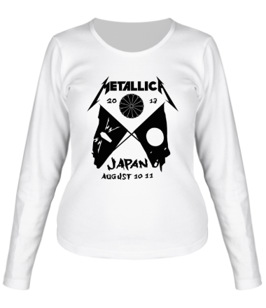 Женская футболка длинный рукав Metallica Japan 2013 Tour