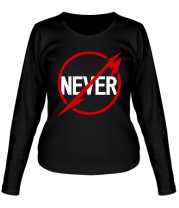 Женская футболка длинный рукав Metallica Never Babydoll
