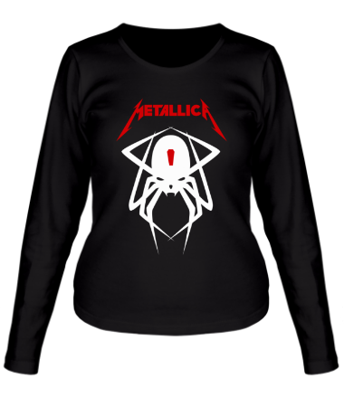 Женская футболка длинный рукав Metallica Spider