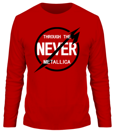 Мужская футболка длинный рукав Metallica Through the Never