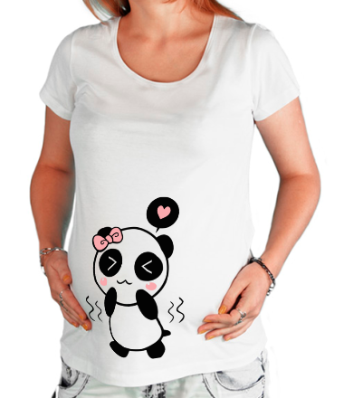 Футболка для беременных Милая панда (женская)