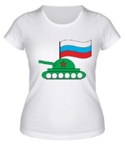 Женская футболка Танчик с флагом фото