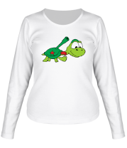 Женская футболка длинный рукав Боевая черепаха фото