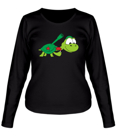 Женская футболка длинный рукав Боевая черепаха