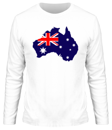 Мужская футболка длинный рукав Австралийский Флаг