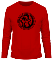 Мужская футболка длинный рукав Дракон символ фото