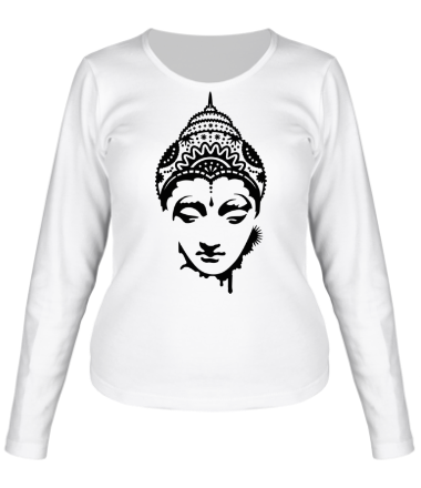 Женская футболка длинный рукав Будда