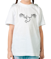 Детская футболка Тату - скелет дракона фото