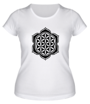 Женская футболка Цветок лотоса-восточный узор фото