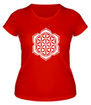 Женская футболка Цветок лотоса-восточный узор фото
