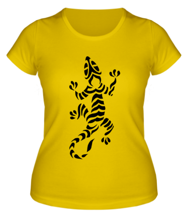 Женская футболка Полосатая ящерица