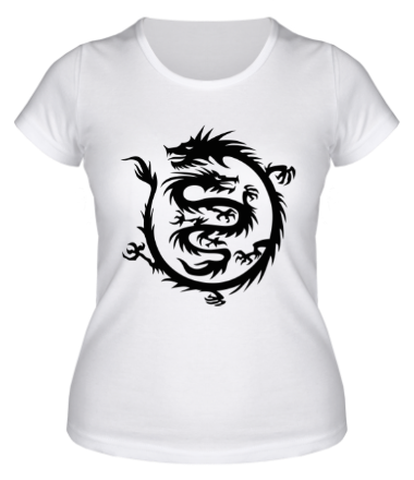Женская футболка Двойной дракон