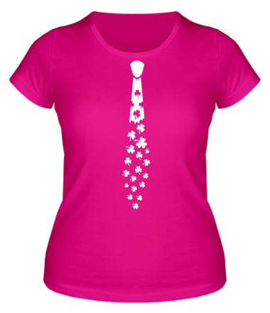 Женская футболка Галстук с трилистниками