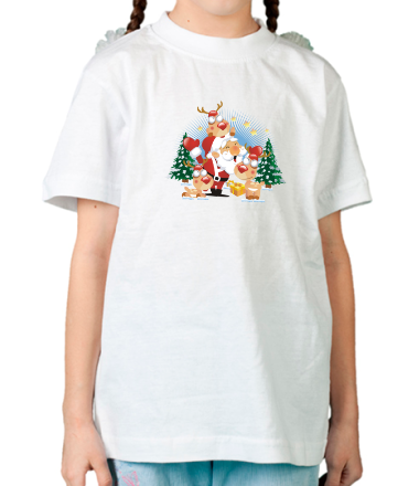 Детская футболка Мороз и олени