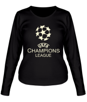 Женская футболка длинный рукав UEFA (свет) фото